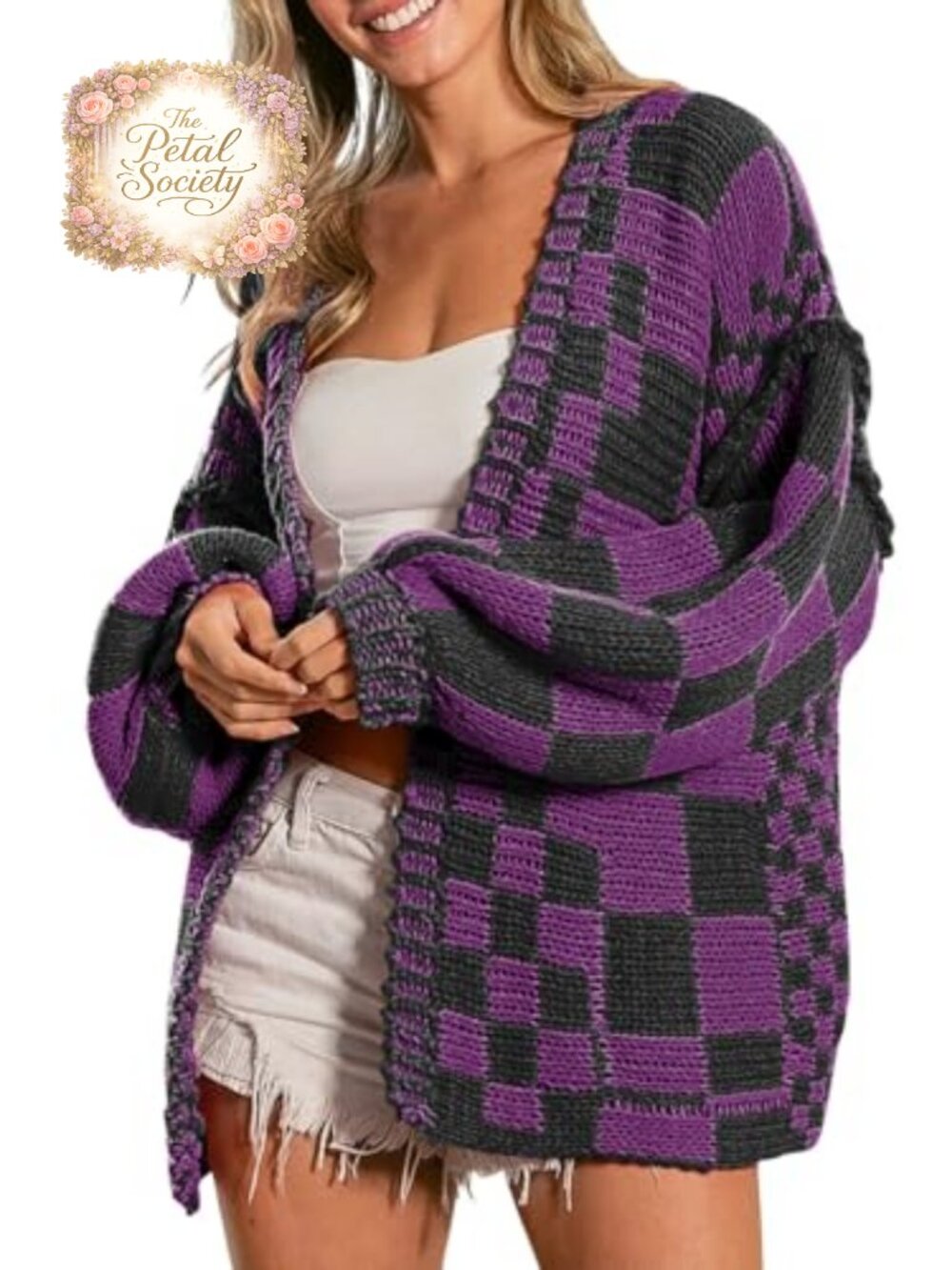 Womens Chunky Knit Cardigan Sweater Oversized Loose 100% Acrylic Open Front
